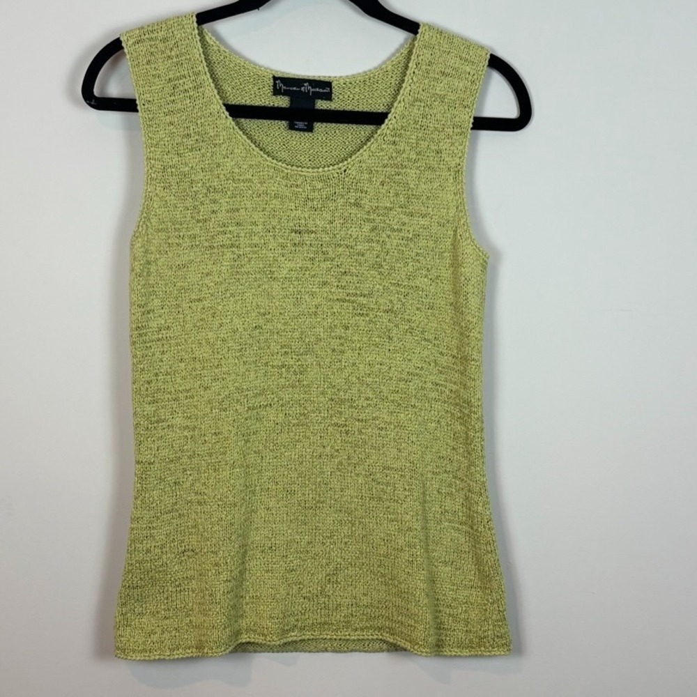 Mercer & Madison Green Knit Woven‎ Y2K Womens Tank MED Fairy Cottagecore